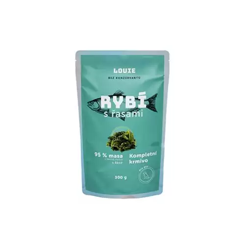 Louie Dog kapsa Rybí s řasami 300g