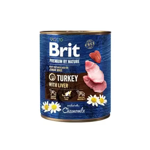 Brit Premium Dog by Nature konz Turkey&Liver 800g
