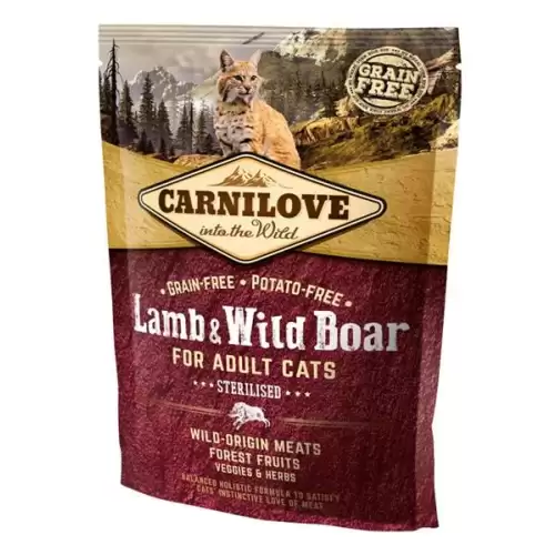 Carnilove Cat Adult Lamb & Wild Boar Grain Free Sterilised 0,4 kg
