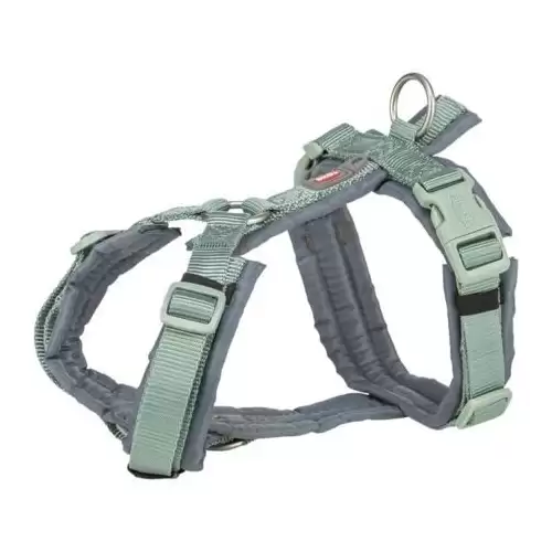 Premium trekingový postroj, šalvěj/grafit L: 70-85 cm/25 mm