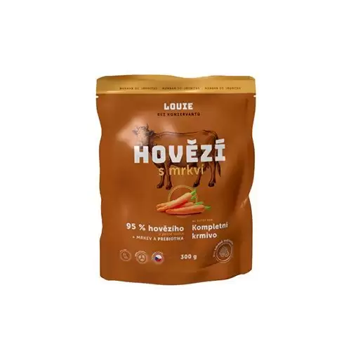 Louie Dog kapsa Hovězí s mrkví 300g