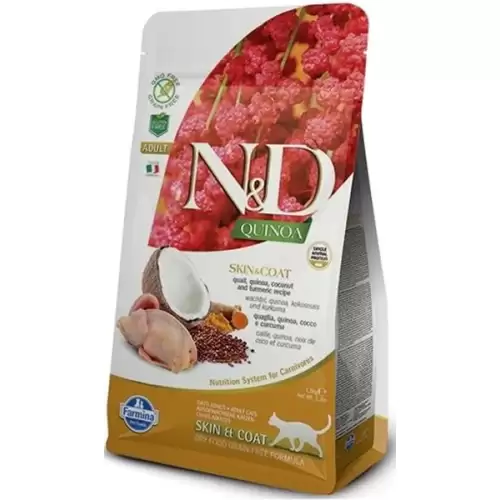  N&D QUINOA Cat GF Skin & Coat, Quail & Coconut Adult 300 g