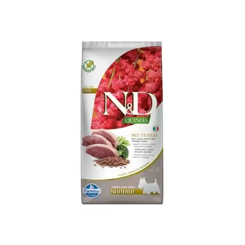 N&D Quinoa DOG Neutered Duck&Broccoli&Asp. Mini 7kg
