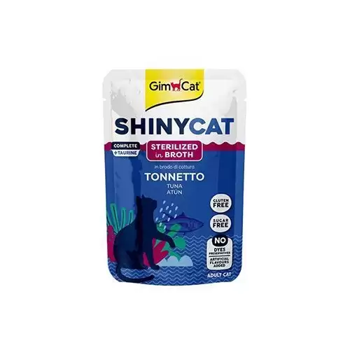 GimCat ShinyCat kapsa tuňák ve vývaru Sterilized 70g