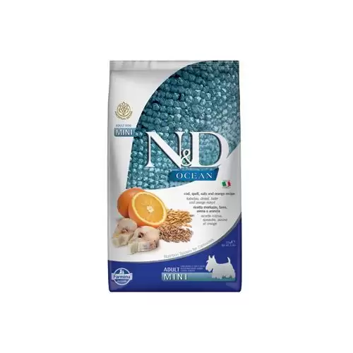 N&D OCEAN DOG LG Adult Mini Codfish & Orange 2,5kg