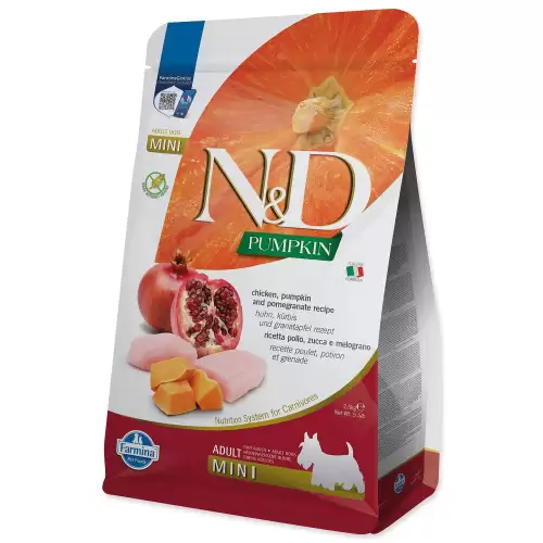 Krmivo N&D Dog Adult mini Grain Free Pumpkin Chicken & Pomegranate 2,5kg