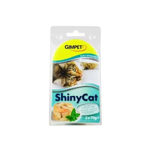 Gimpet ShinyCat konz. krevety&kuřecí 2x70g