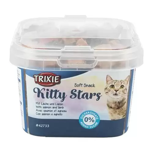 Soft Snack Kitty Stars - hvězdičky losos, jehněčí 140g