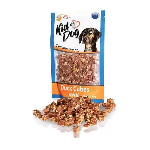 KIDDOG mini kostičky z kachního masíčka a tresky 80 g