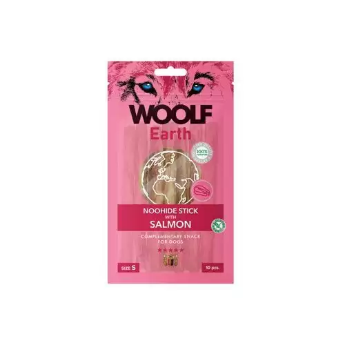 WOOLF Earth poch. NooHide S Sticks with Salmon 90g