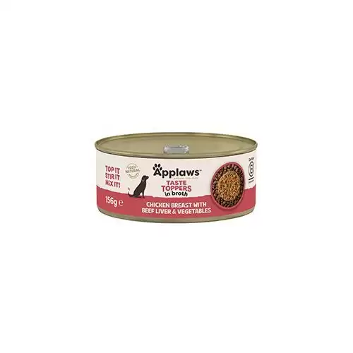 Applaws Dog konz. Toppers Broth kuř.prsa s játry 156g