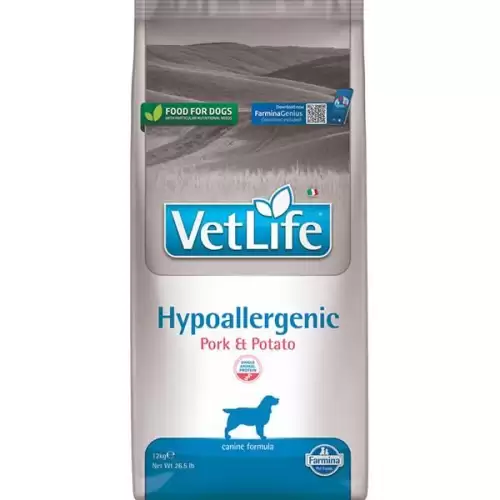  Vet Life Natural Canine Hypoallergenic Pork & Potato 12 kg