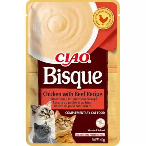  Inaba Ciao Bisque kuře a hovězí 40 g