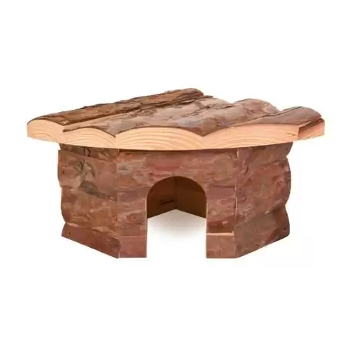 Dřevěný dům rohový JESPER 21 x 10 x 15/15 cm, např. křeček