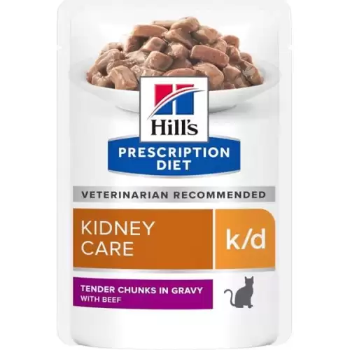 Hill's Prescription Diet Feline k/d kapsička Beef 12 x 85 g