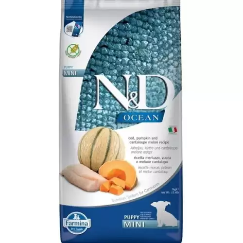  N&D OCEAN Dog GF Cod, Pumpkin & Cantaloupe Melon Puppy Mini 7 kg