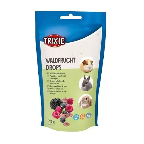 WILD BERRY drops, pamlsek pro hlodavce s lesními plody, 75 g