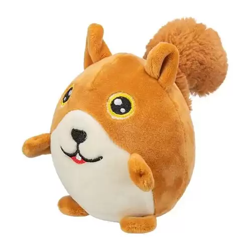 Veverka kulička, plyšová hračka pro psy bez zvuku, 13 cm