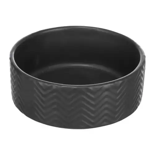 Keramická miska vroubkovaná, černá 0,4 l/ ø 13 cm