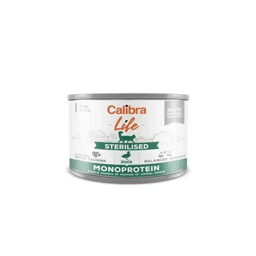 Calibra Cat Life  konz.Sterilised Duck 200g