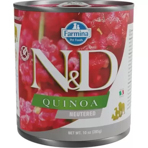  N&D QUINOA Dog konz. Pork Neutered 285 g