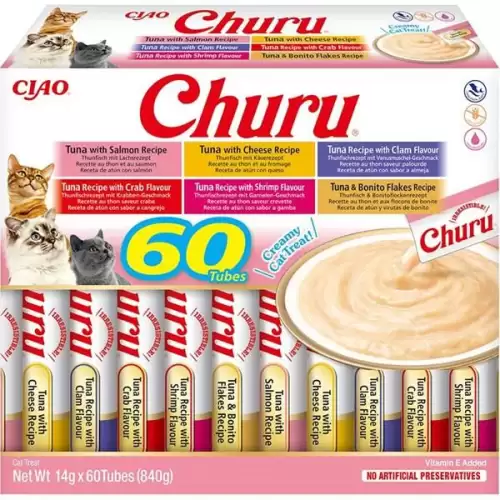  Inaba Churu cat snack tuňák mix multipack 60x 14g
