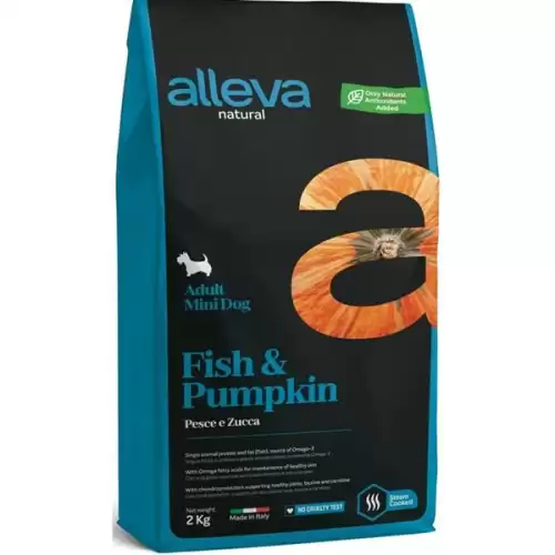  ALLEVA NATURAL Dog Dry Adult Fish&Pumpkin Mini 2kg