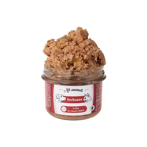 All Animals kočkopes sklo Krůta ve vlastní šťávě 200g