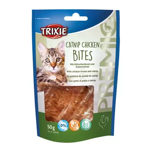 Premio CATNIP CHICKEN BITES kuřecí kousky s catnipem 50 g