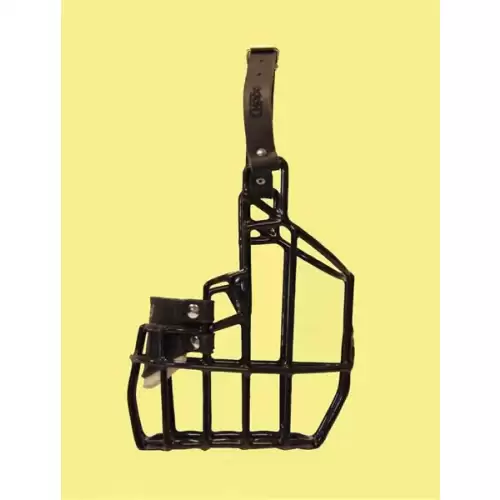  Náhubek kovový Bulteriér - pes, gumoplast 105 x 145 x 100 mm