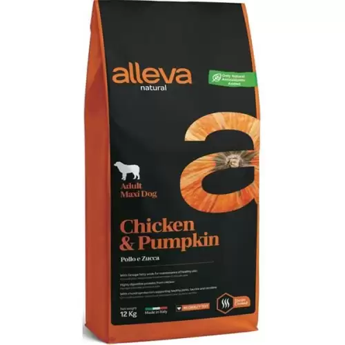  ALLEVA NATURAL Dog Dry Adult Chicken&Pumpkin Maxi 12kg