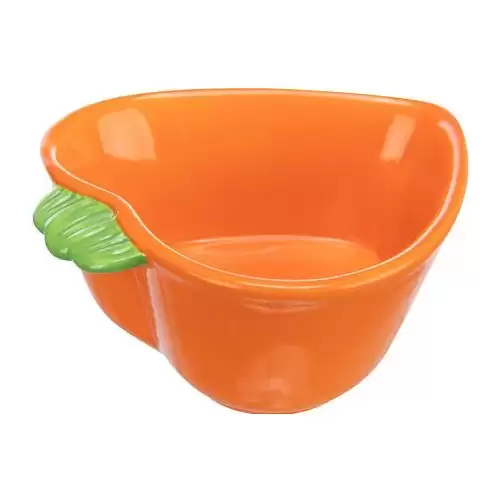 Keramická miska MRKEV (morče,králík), 180 ml/ 12 x 11 cm, oranžová