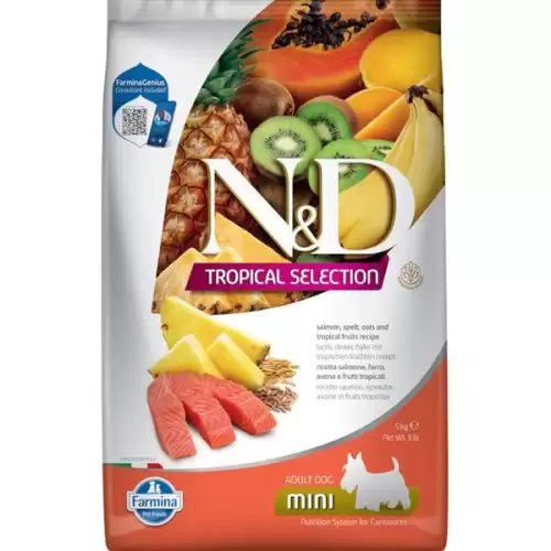  N&D TROPICAL SELECTION Dog LG Salmon Adult Mini 5 kg