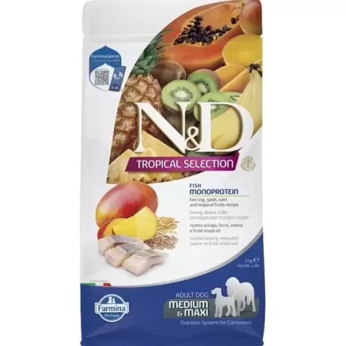  N&D TROPICAL SELECTION Dog LG Herring Adult Medium & Maxi 2 kg