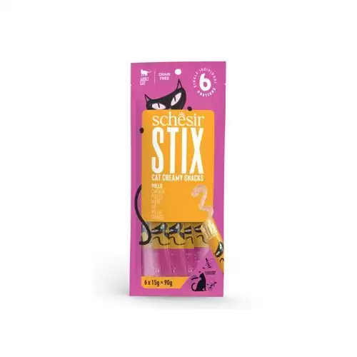 Schesir Cat pochoutka Stix Liquid Snack kuře 6x15g