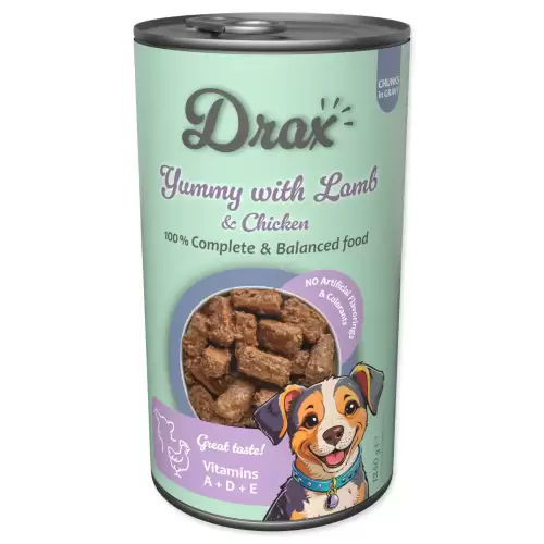 Konzerva Drax Adult s jehněčím a kuřecím 1240g