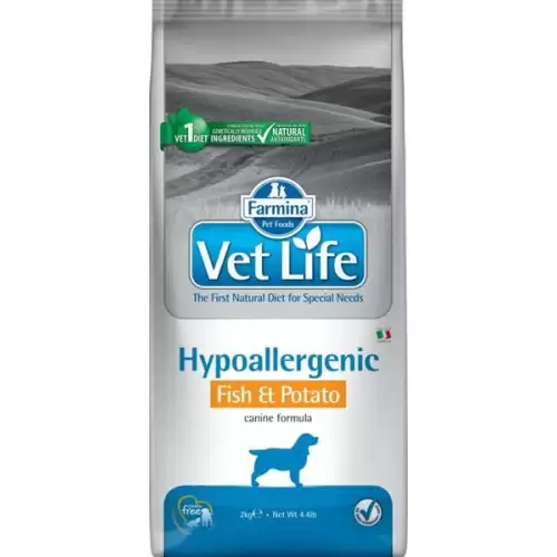  Vet Life Natural Canine Hypoallergenic Fish & Potato 2 kg