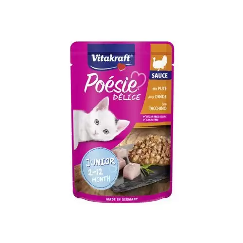 Vitakraft Cat Poésie Déli Sauce Junior kapsička Krůtí 85g