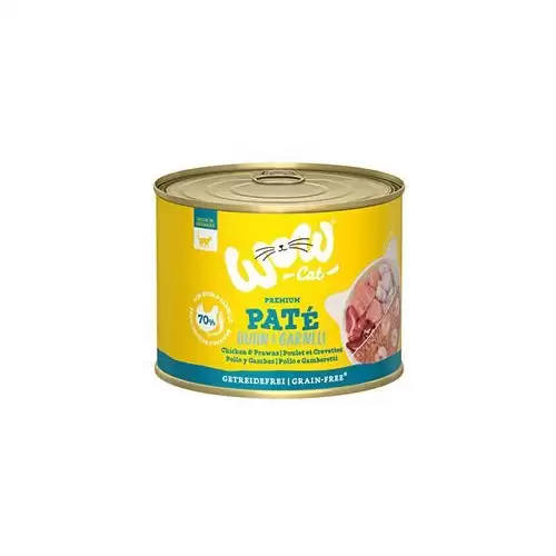 WOW Cat konz. Adult Paté kuře s krevetami 200g