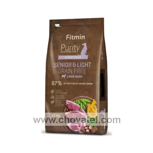 Fitmin dog Purity Grain Free Senior & Light Lamb 2 x 12kg
