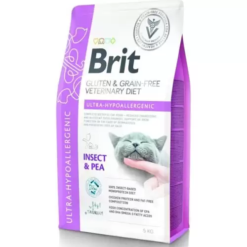  Brit Veterinary Diets Cat Ultra-hypoallergenic Insect 5 kg