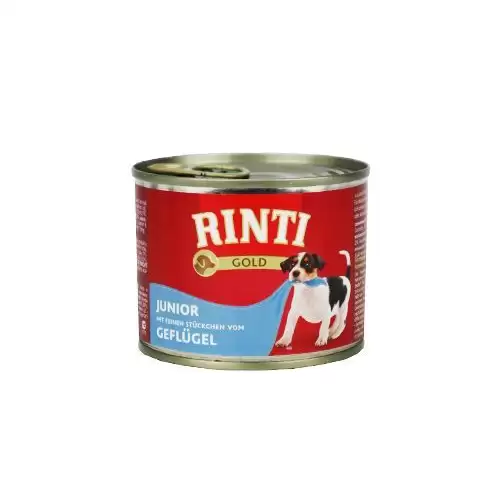 Rinti Dog Gold Junior konzerva drůbež 185g