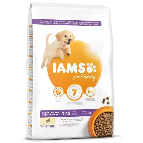 Krmivo IAMS Dog Puppy Large Chicken 12kg 