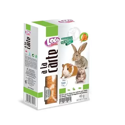 LOLO a la carte mrkvové vločky pro hlodavce 40 g