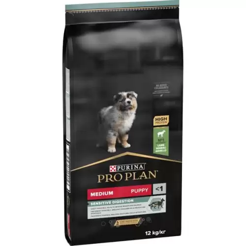  Pro Plan Puppy Medium Sensitive Digestion jehně 12 kg