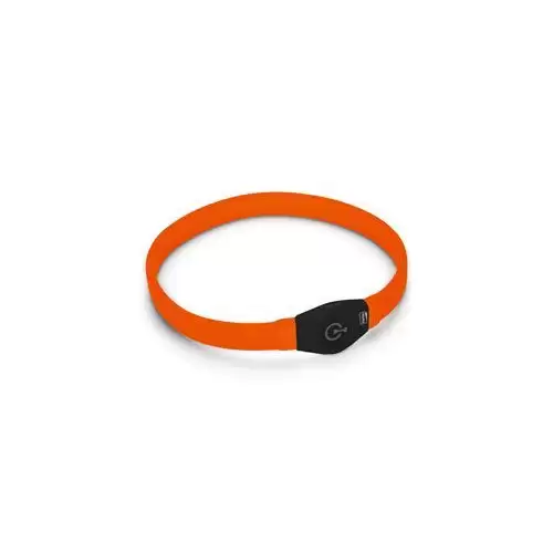 Obojek USB Visio Light LED nabíjecí 65cm oranžový KAR