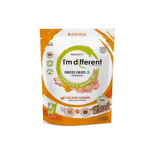 I´M DIFFERENT Chicken DINNER, mrazem sušené raw krmivo s kuřetem, 397 g