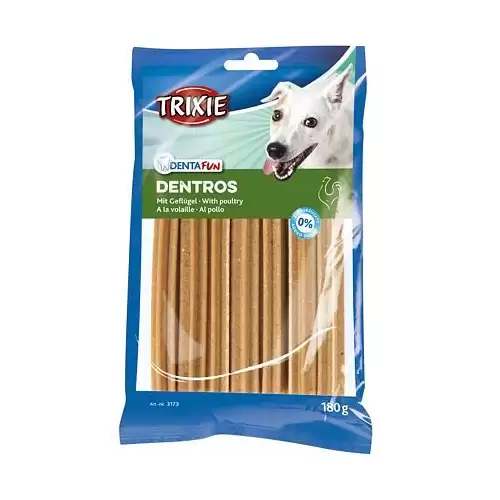 DentaFun DENTROS, žvýkací tyčky s drůbežím masem, 7 ks/180 g