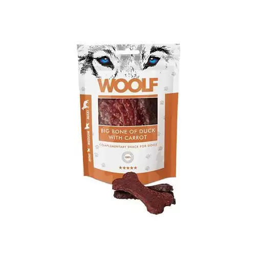 WOOLF Classic poch. Big Bone of Duck with Carrot 100g