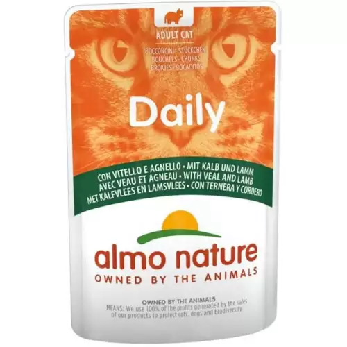  Almo Nature Daily Menu cat kaps. telecí a jehně 70g
